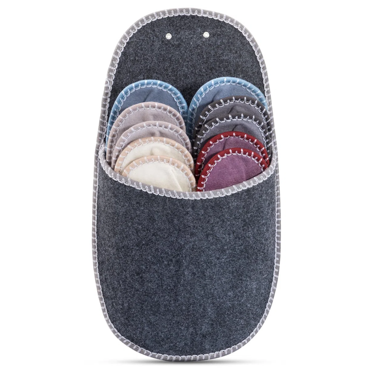 Affittacamere Scarpe Pantofole Pantofole Feltro 11 pezzi Grigio