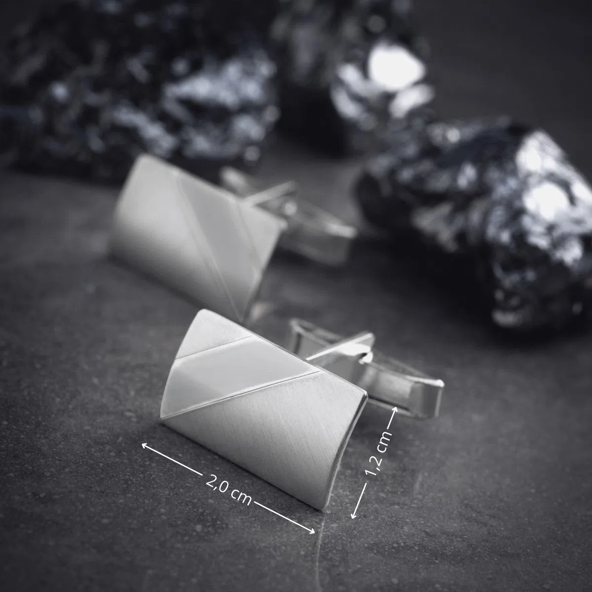 Gemelli Da Polso In Argento 925 Da Uomo Con Moderno Design Superficie