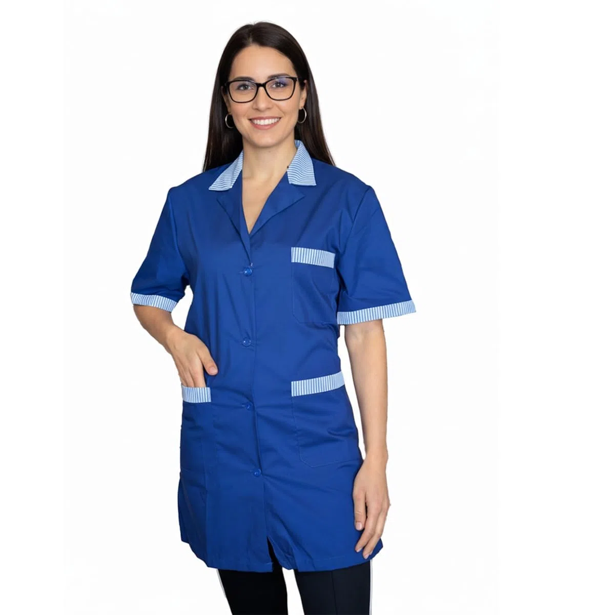 Camici da Lavoro Donna Pulizie, Grembiule Maestra Asilo, Casacca Sanitaria, Domestica,colf