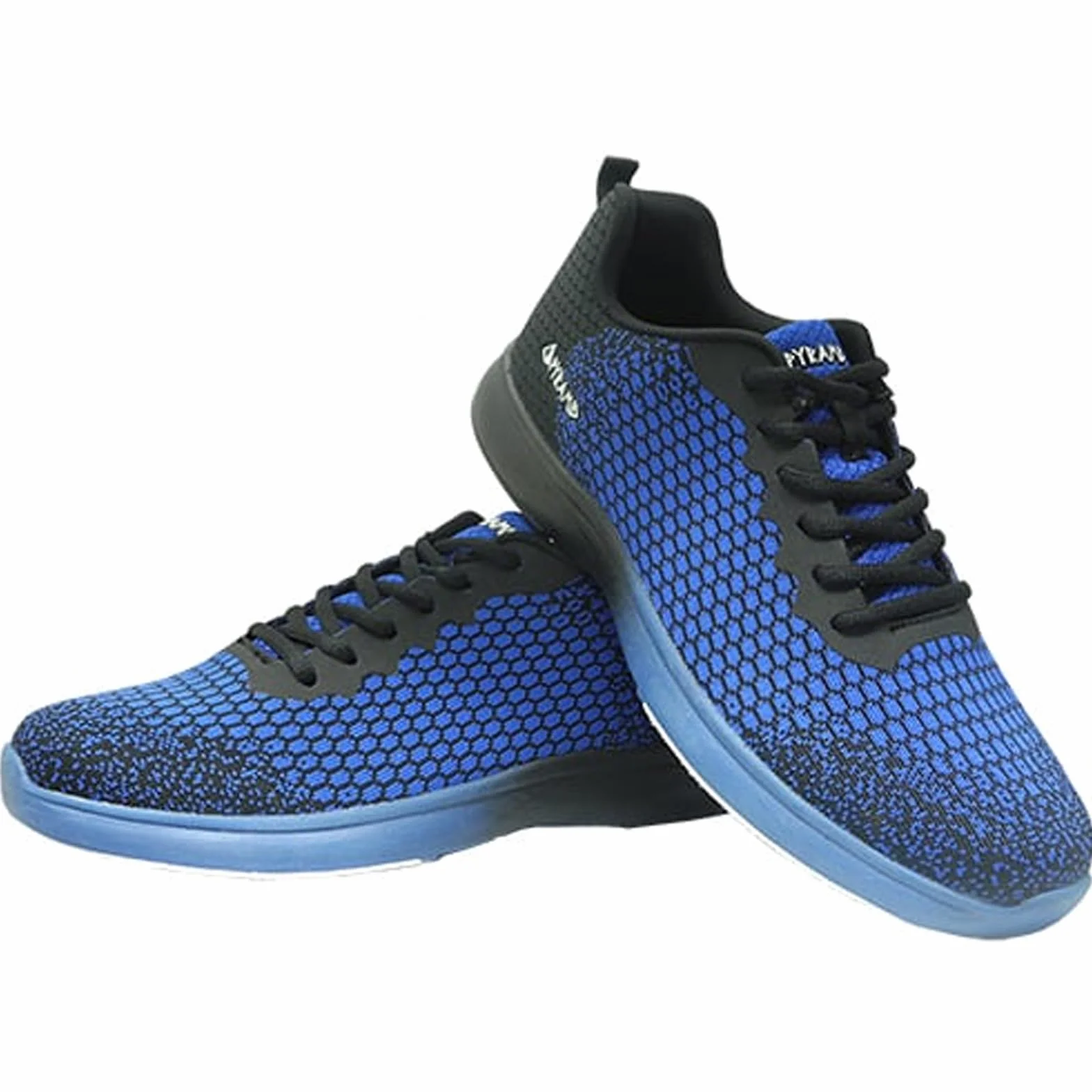 Pyramid Scarpe da Bowling da Uomo Path Lite Senza Cuciture, Nero/Blu Savoia, 42.5 EU
