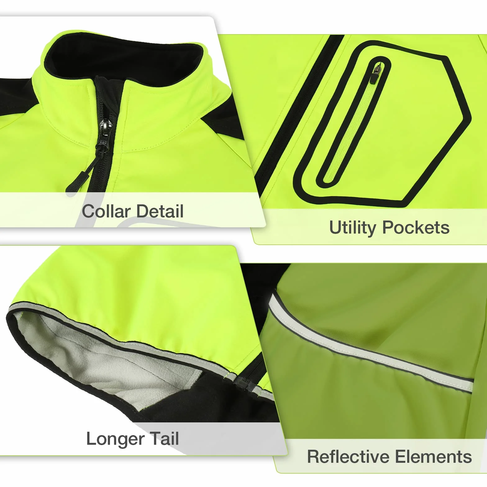 BERGRISAR Giacca Ciclismo Uomo Invernale Giacche MTB Bici Cappotto Softshell da Impermeabile Termica Antivento BG011