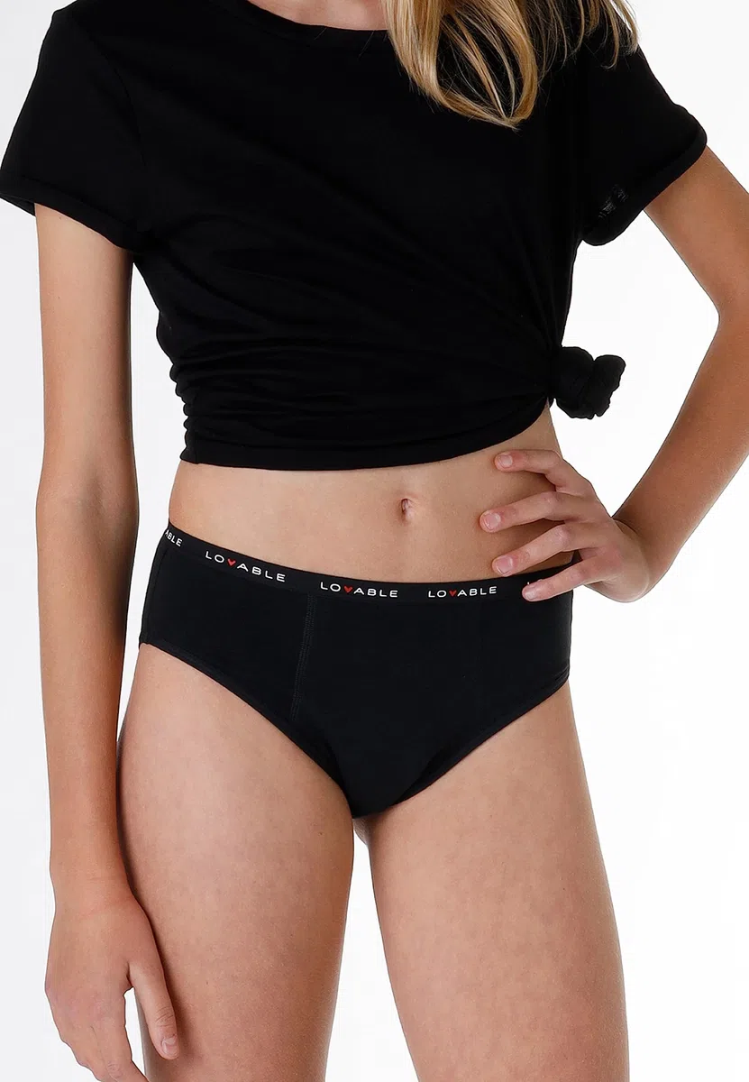 Lovable Slip da Ciclo Mestruale Flusso Medio in Cotone | Mutande Riutilizzabili e Assorbenti Primi Cicli | My First Period Panties Bambine e Ragazze