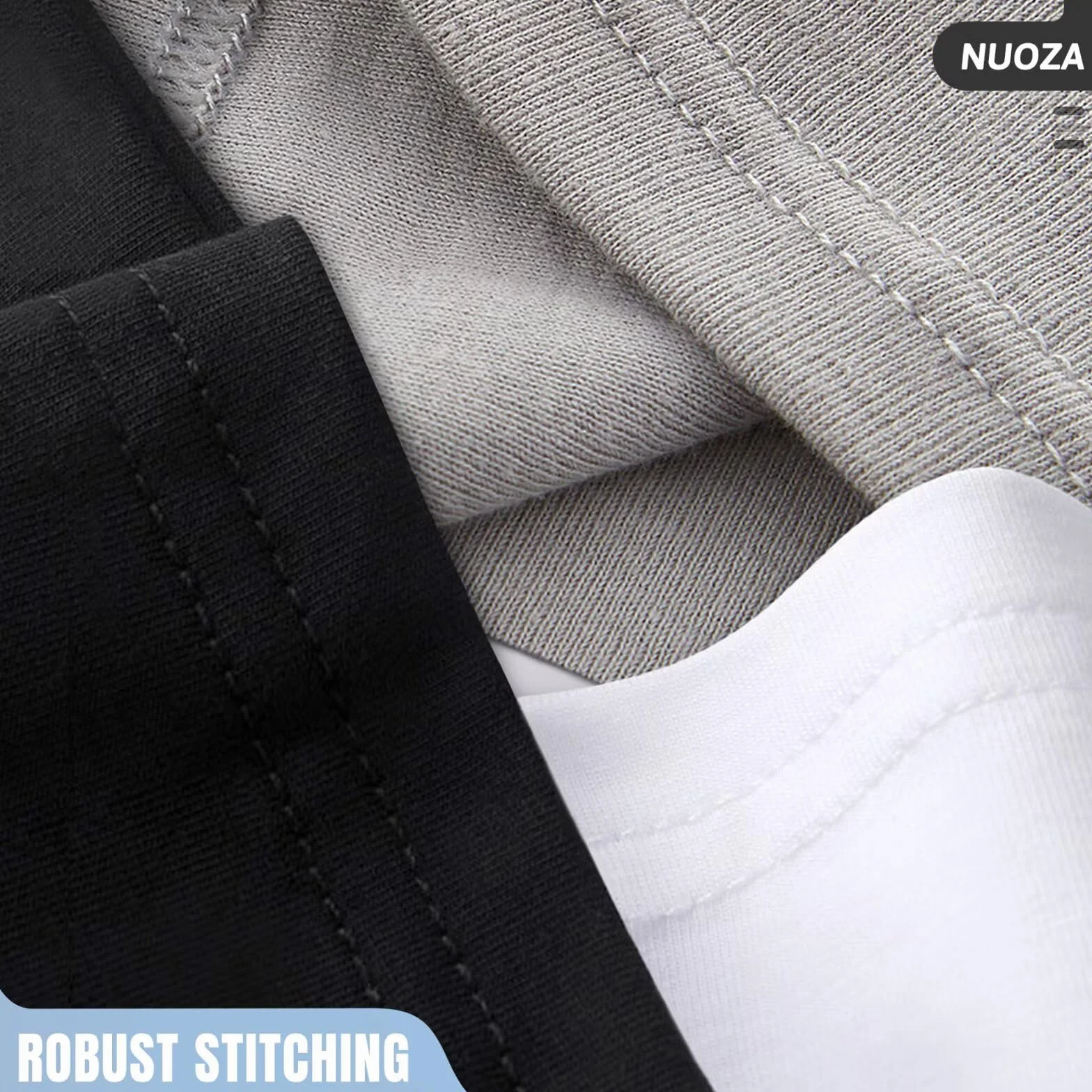 NUOZA Canottiera (Pacco da 5/3) Uomo 100% Cotone Canottiera Nero Bianco Grigio Marino Oliva S-5XL