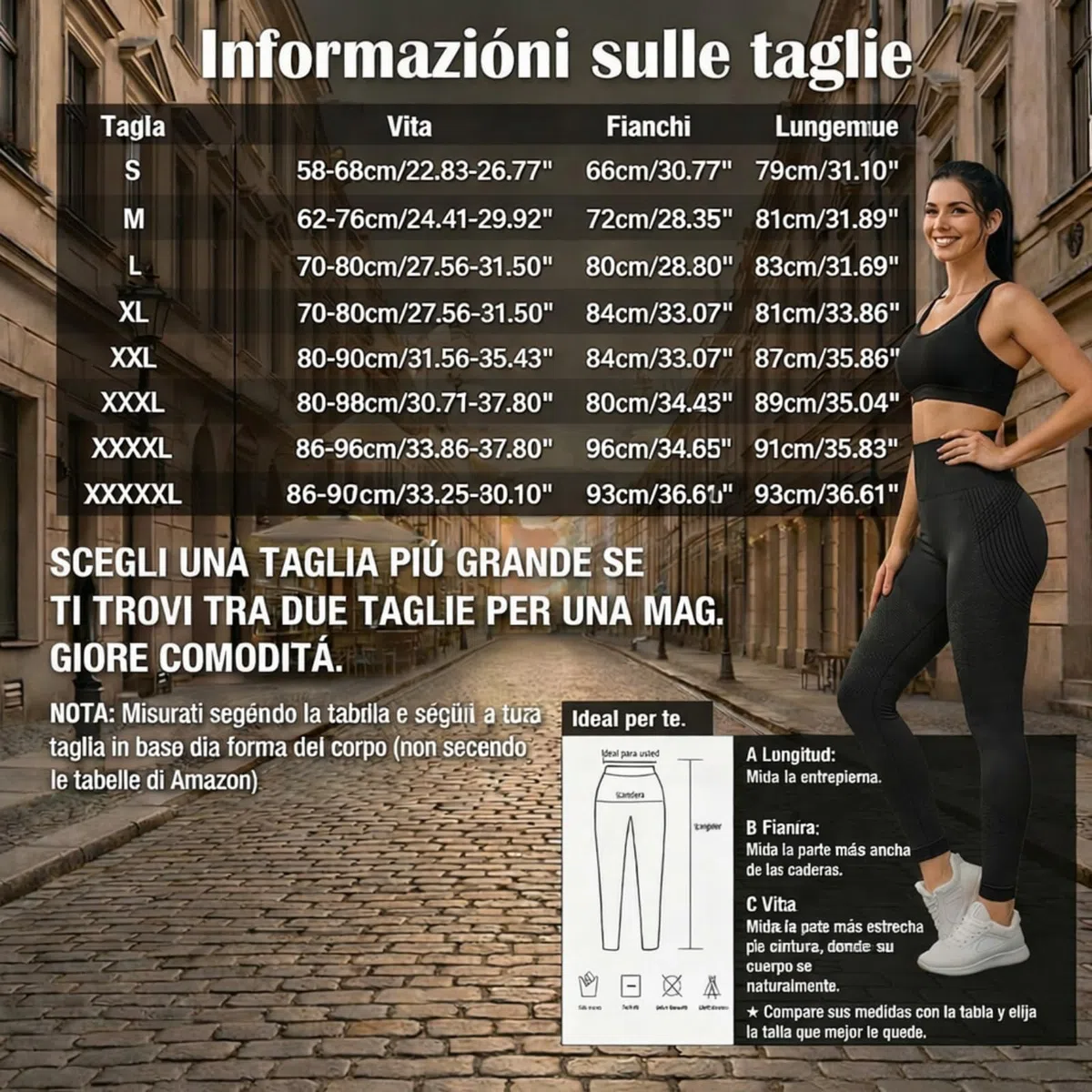 Generico Leggins 3D Anticellulite Original, Lipedema Leggings Push Up Sculpture a Compressione Graduata Leggins Sportivi Donna Leggings a Compressione 2PCS