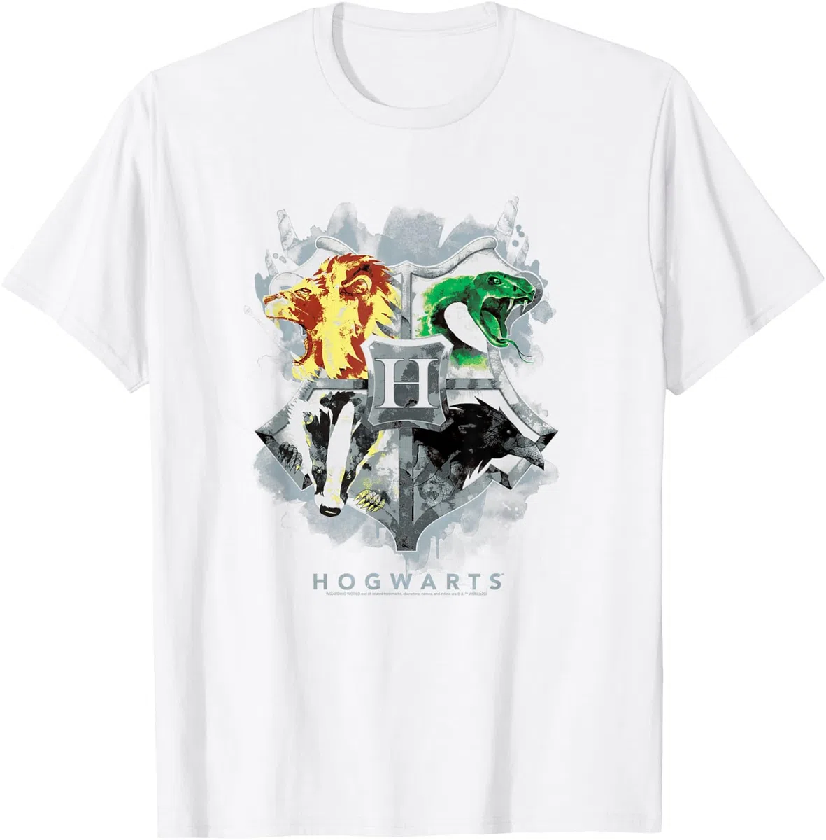 Harry Potter Hogwarts Painted Crest Maglietta