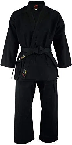 Karate Deluxe Heavyweight Nero 16oz Uniforme - Nuovo