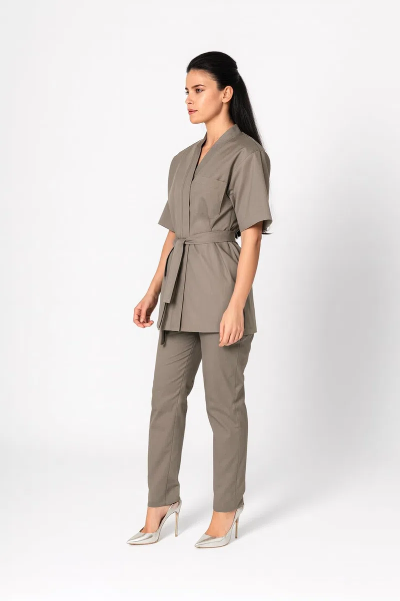 IALSPCT Kimono Donna per Estetista E Parrucchiere