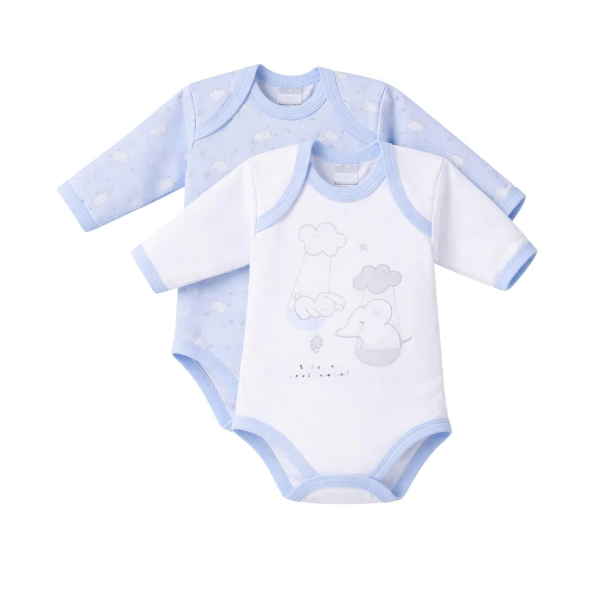Ellepi Body Neonato Manica Lunga Invernale in Caldo Cotone Naturale | 2 Pezzi