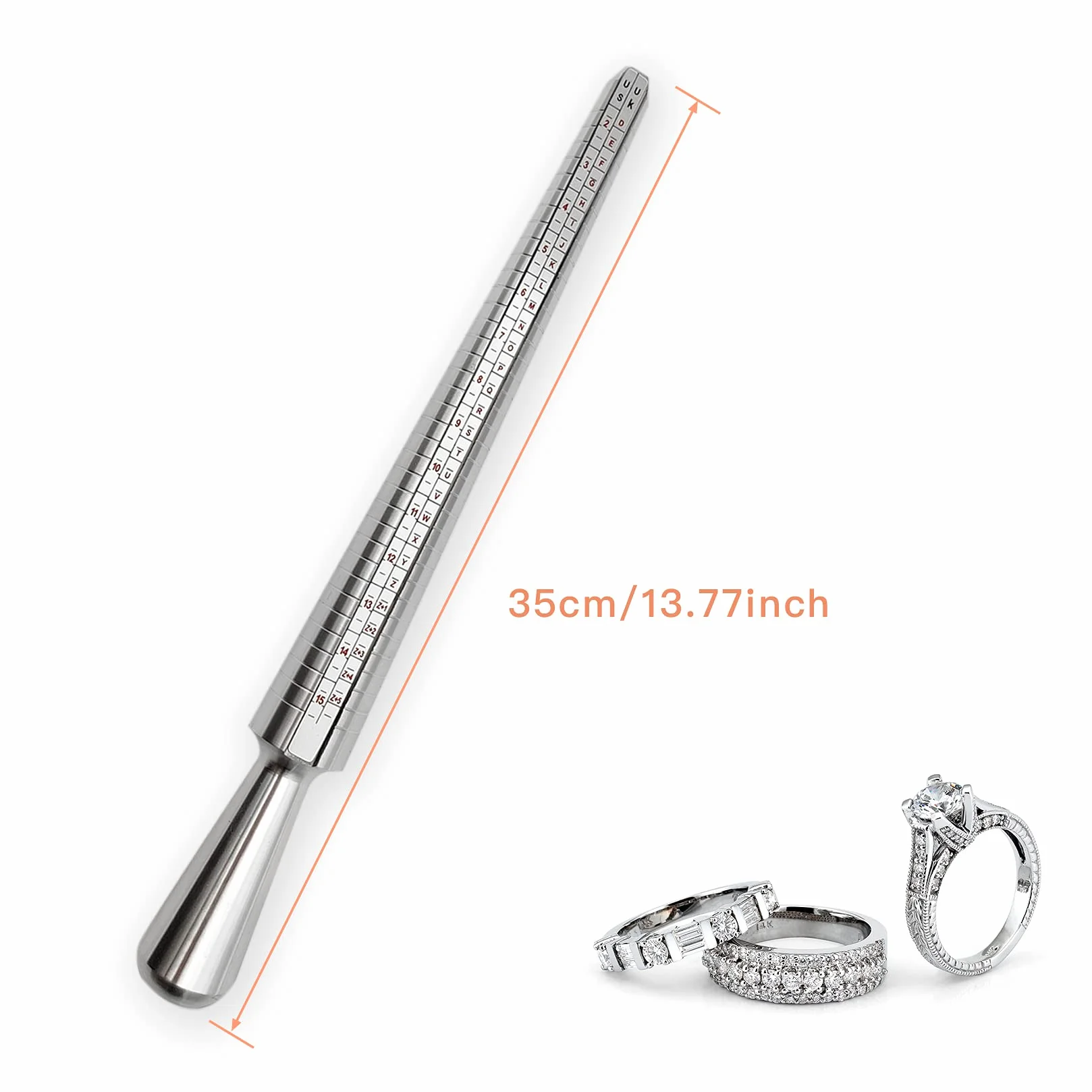 Set di Misurazione per Anelli, Misuratore Anelli, Calibro per Anelli Mandrino Misura, Anello Sizer Calibro Dita Kit, Finger Gauge Utensili Kit per Gioielli