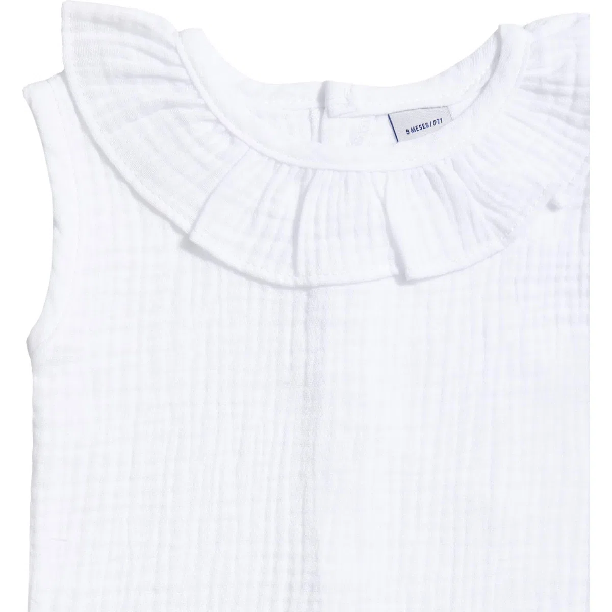 BABIDU Body Neonato Senza Maniche 100% Cotone, Body Neonato in Tessuto Bambula con Collo a Volant, Morbido Traspirante e Ipoallergenico per Pelli Sensibili, Abbigliamento Unisex per Neonato e Bambina