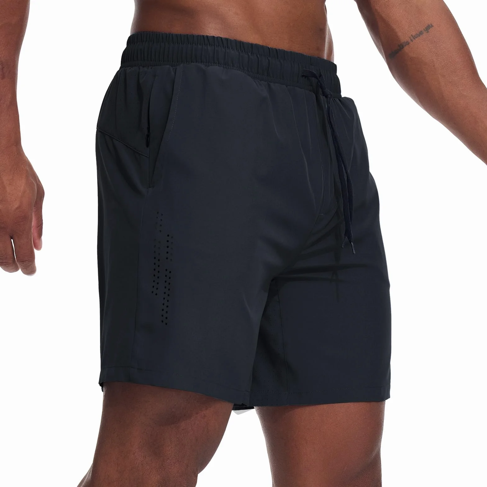 Pantaloncini da Running Uomo 2 in 1 Pantalone Corto Sportivo Short da Asciugatura Rapida Traspirante Outdoor Jogging