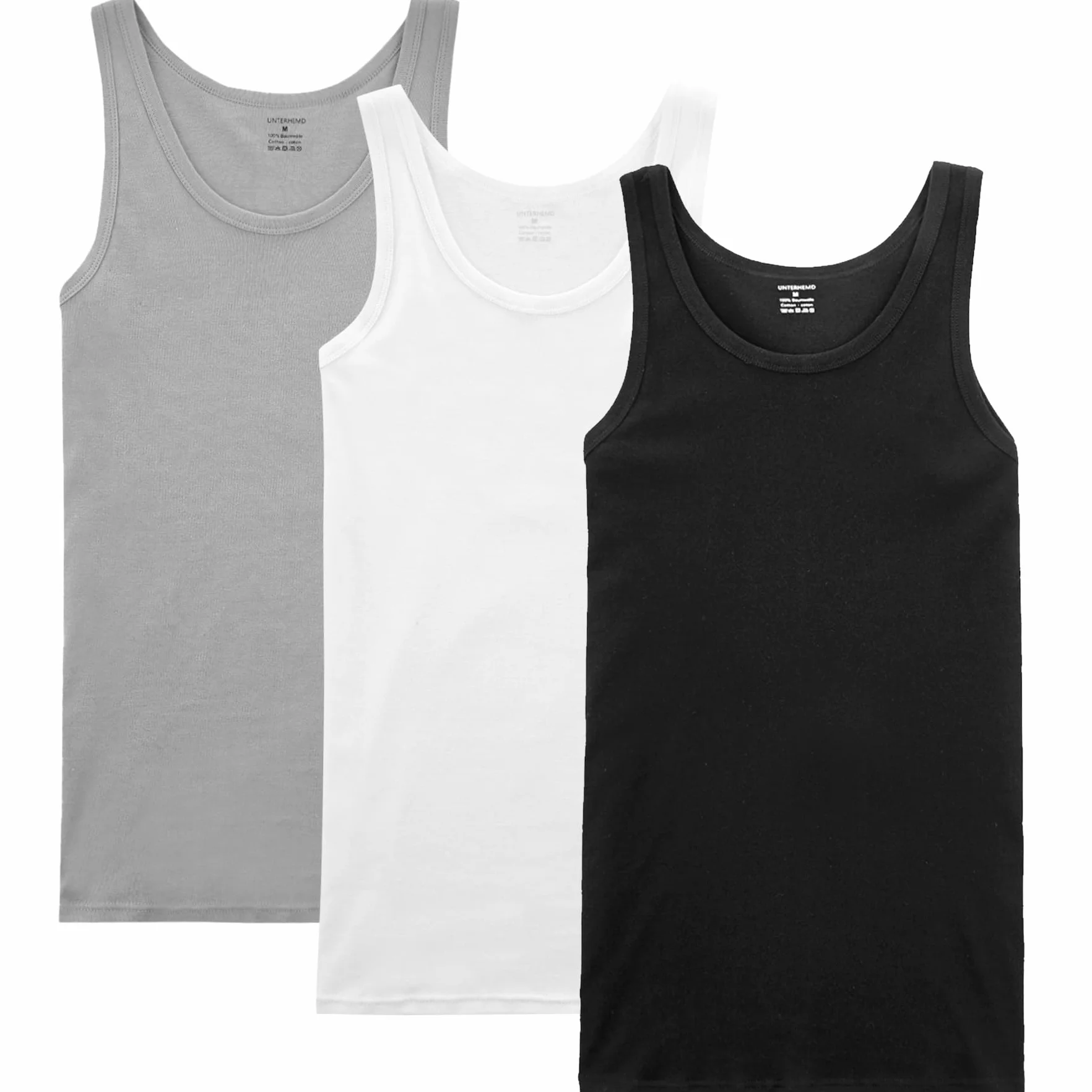 NUOZA Canottiera (Pacco da 5/3) Uomo 100% Cotone Canottiera Nero Bianco Grigio Marino Oliva S-5XL