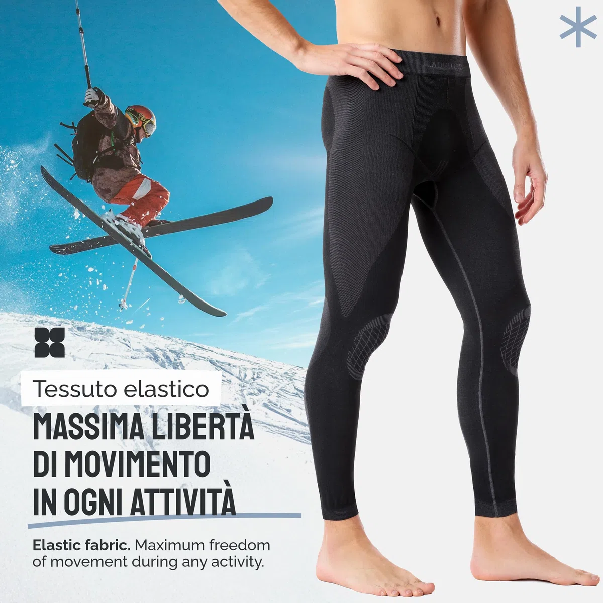 Ladeheid Calzamaglia Termica Uomo Lunga LAGI002