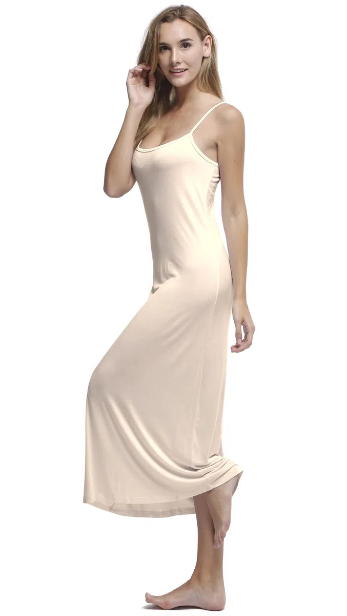 Abito lungo da donna senza maniche Cami Slip Dress