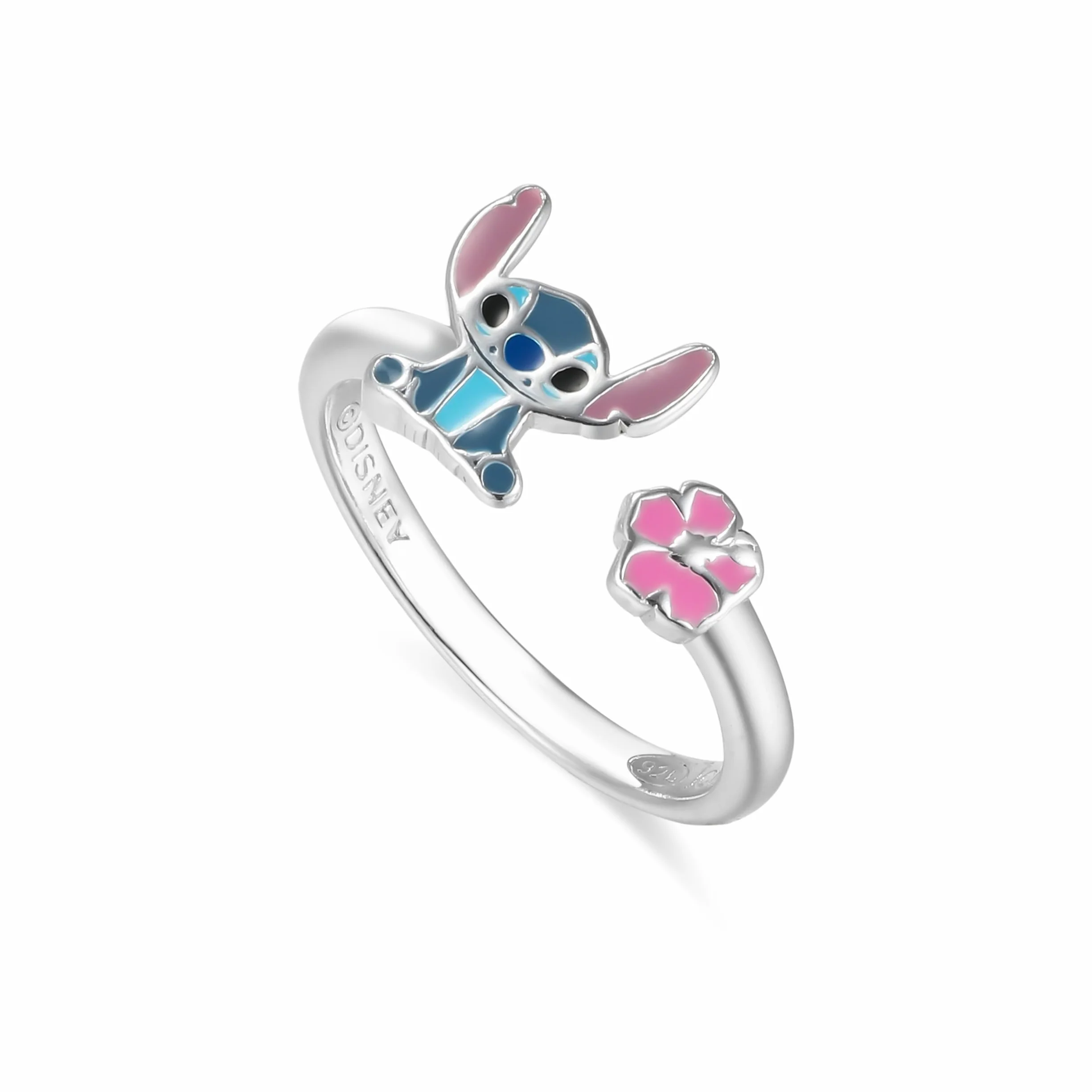 Disney Anello Bambine con Stitch in Argento, Misura regolabile, Gioielli