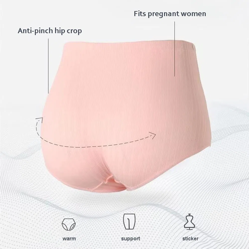3 Pezzi Mutande Premaman Cotone Slip, Vita Alta Maternity da Donna per Gravidanza