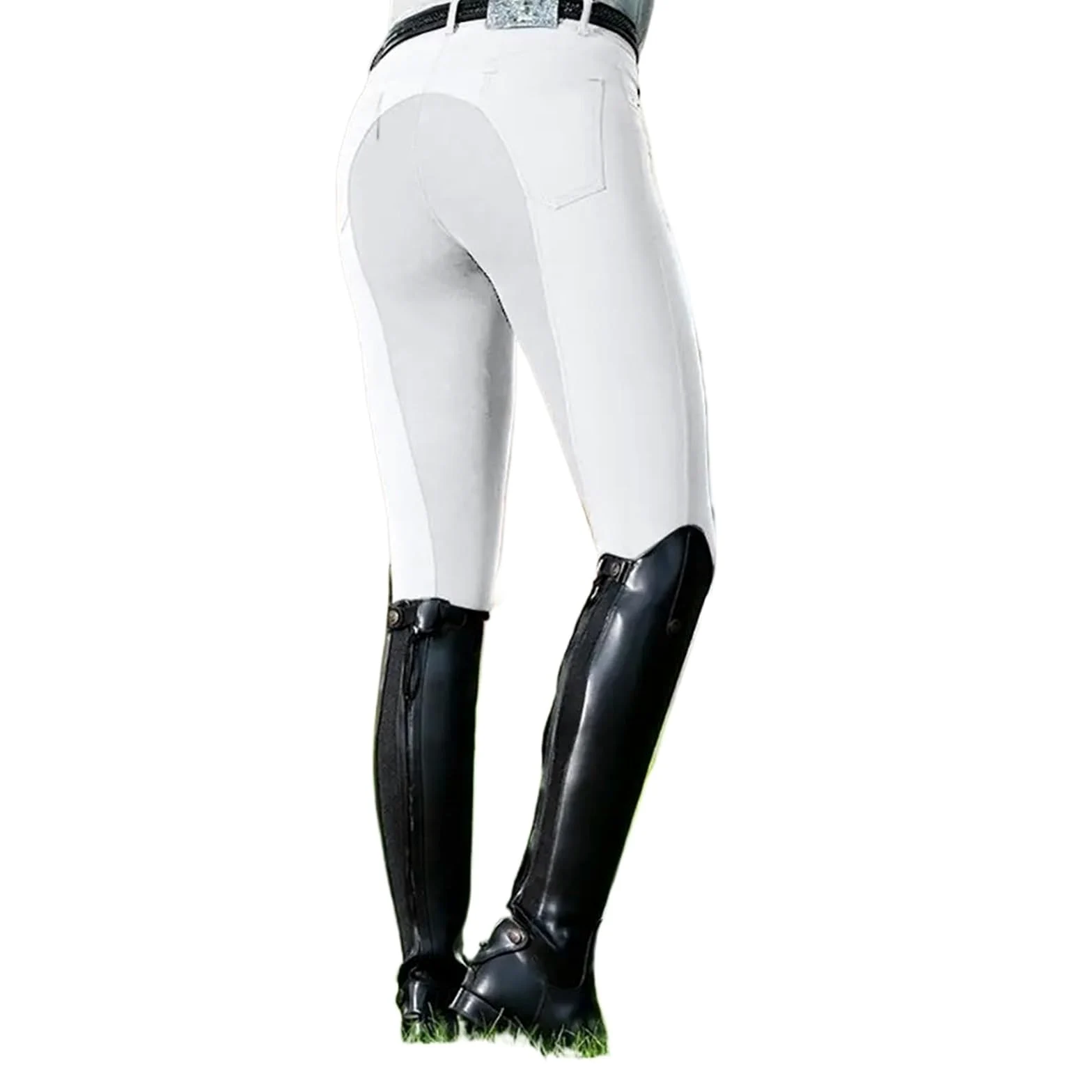 Pantaloni per Cavallo Pantaloni da Equitazione, Abbigliamento for Donna, Uomo, Moda, Pantaloni a Vita Alta, Pantaloni da Ciclista, Pantaloni Solidi(Light Gray,M)