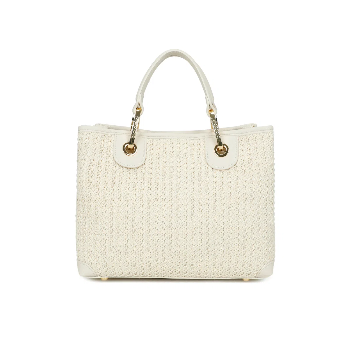 Braccialini Borsa Donna a Mano Beth Tricot in Rafia Intrecciata