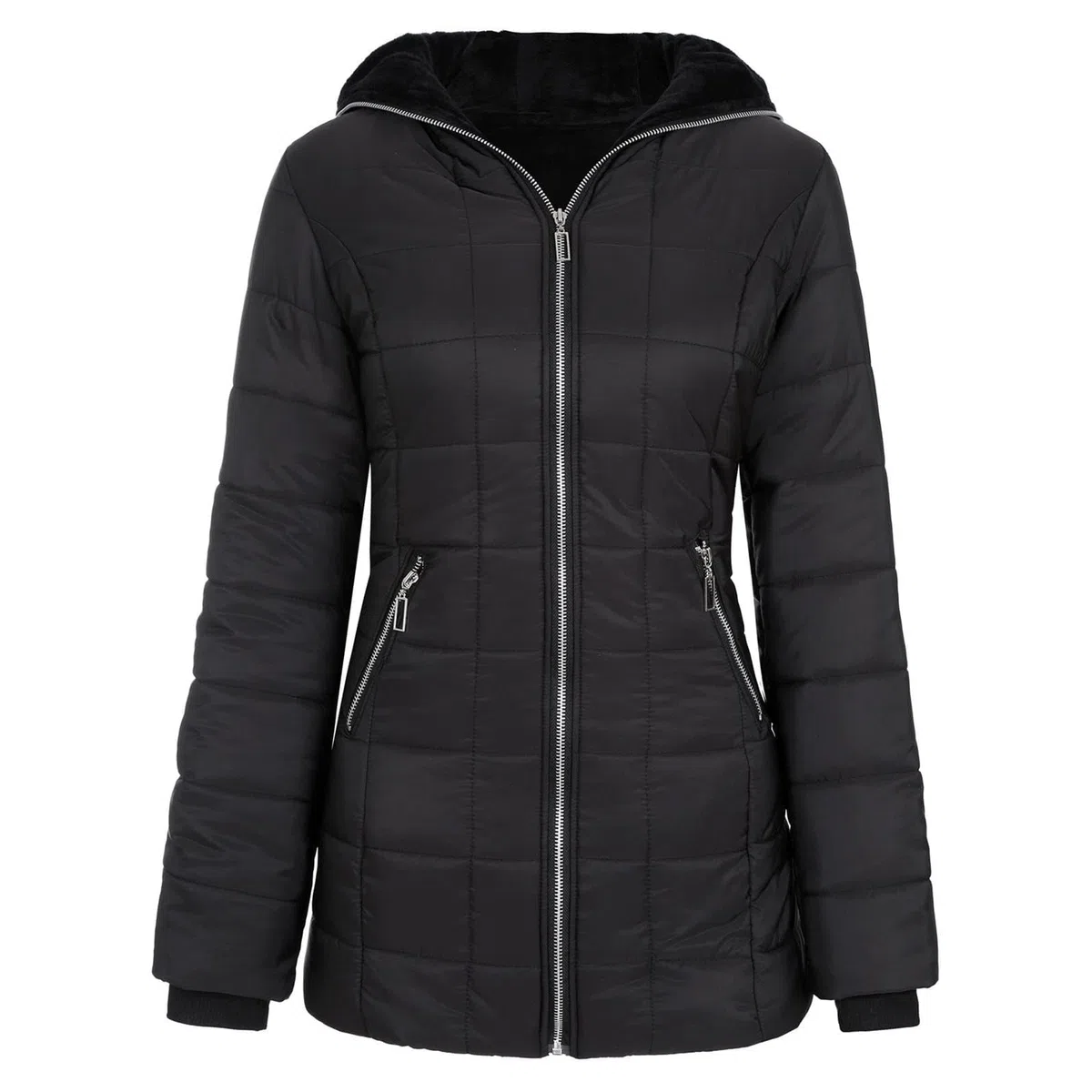 ORANDESIGNE Cappotti Pelliccia Donna Cappotto Cappuccio Giacca Calda Giubbotto Trapuntato Cappotto Elegante Giacca Invernale Cappotti Lunghi con Tasca