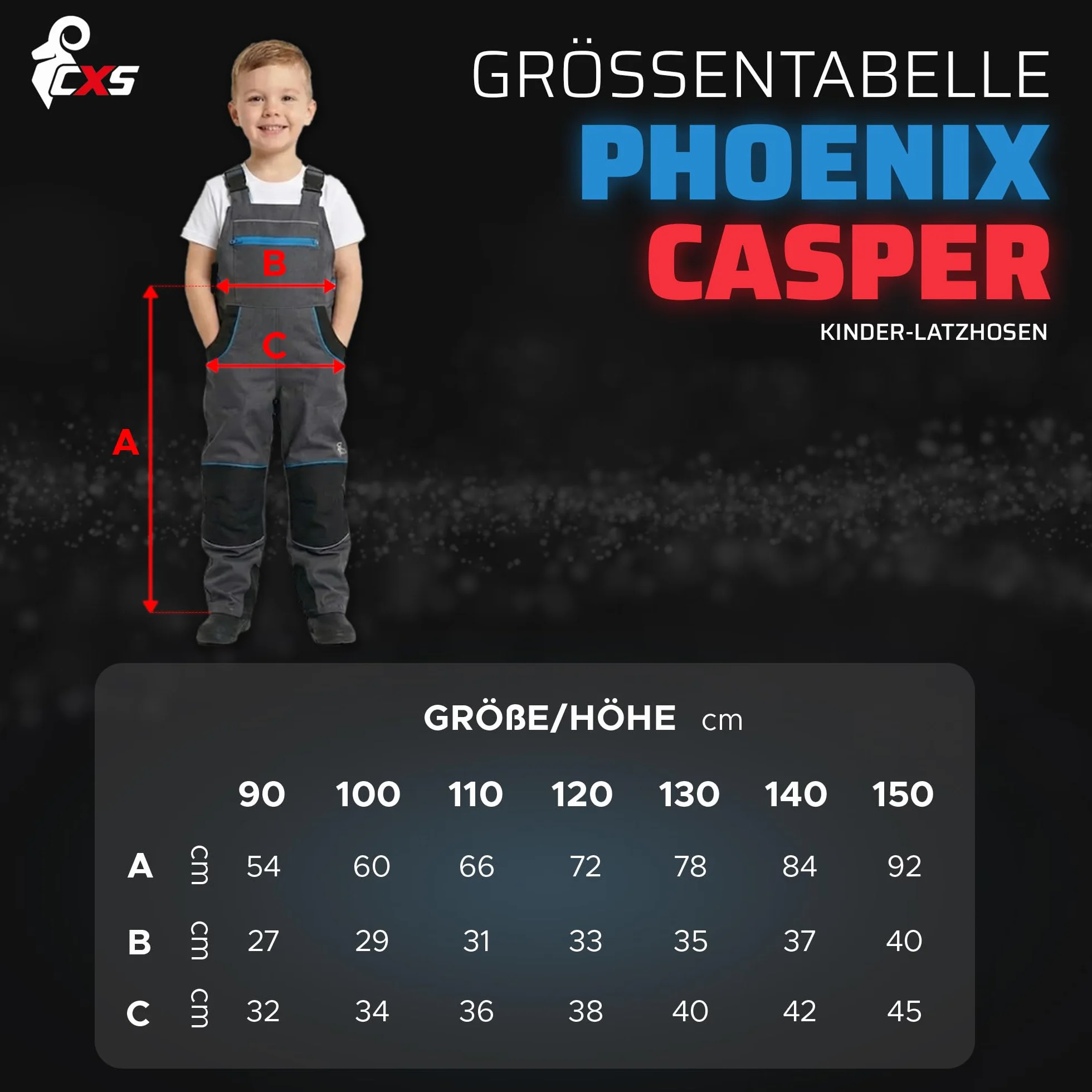 CXS Pinocchio/Woody/Camo Tuta da Lavoro per Bambini, Tuta da Bambino, Pantaloni da Lavoro per Bambini, Pantaloni da Giardino per Bambini