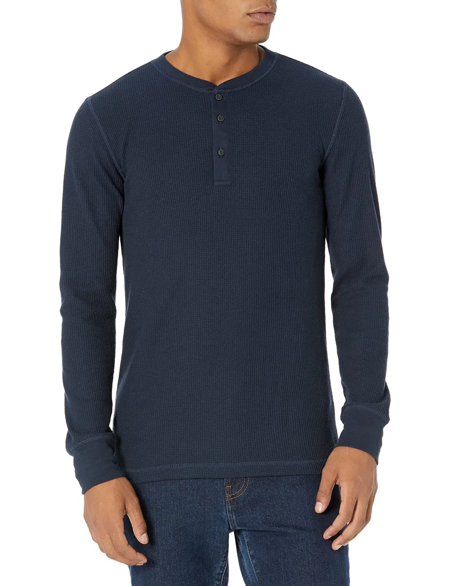 Amazon Essentials Felpa con Collo Serafino a Nido D’Ape a Maniche Lunghe Slim Uomo