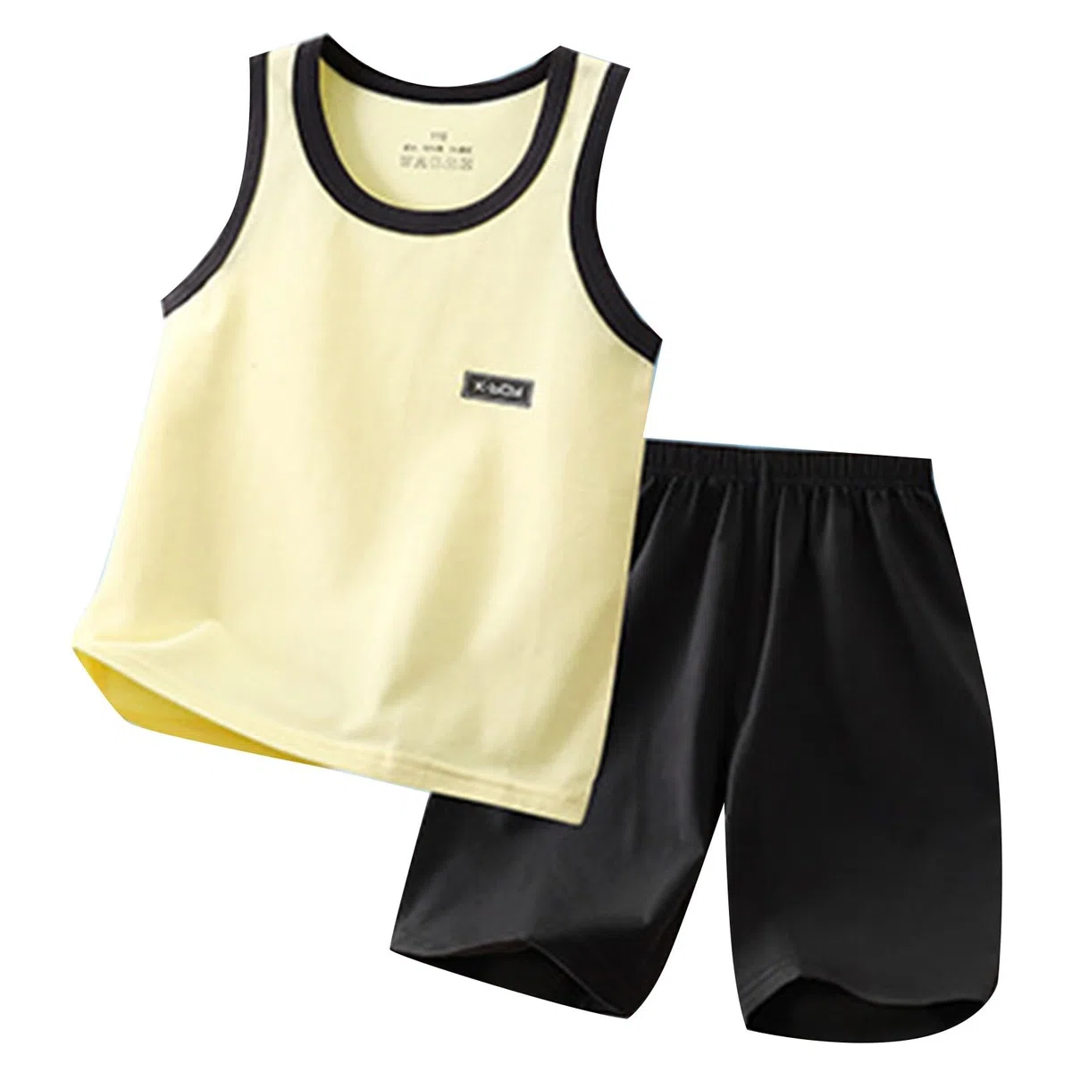Completo estivo casual sportivo da ragazzo, con pantaloncini, maglietta e pantaloncini, due pezzi, 3-12 anni #34