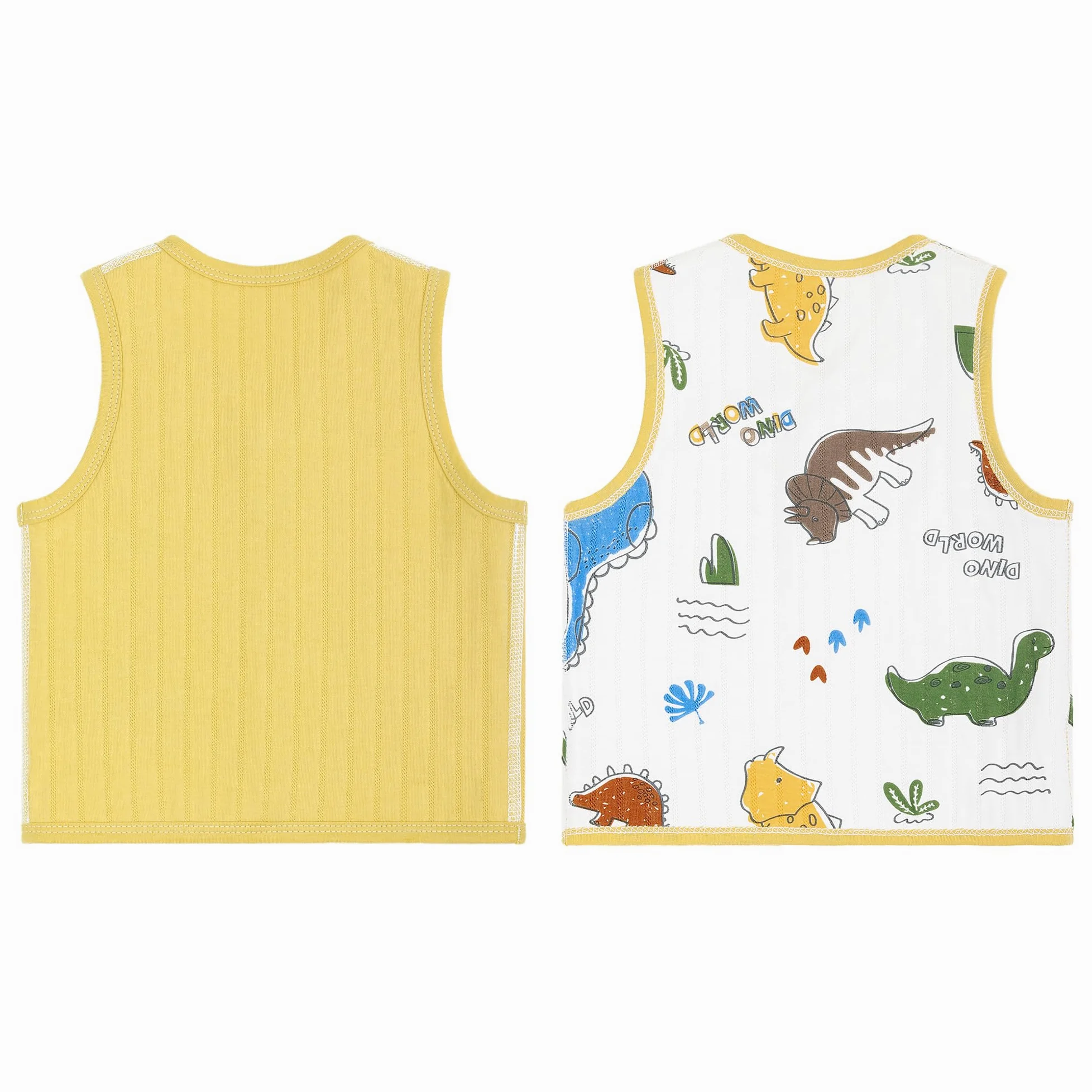 Bebè Doppio Lato Gilet Senza Maniche Bambini Giacca Cotone Ragazzi Ragazze Sottili Top Primavera Autunno Bottoni a Pressione Cardigan con Motivo