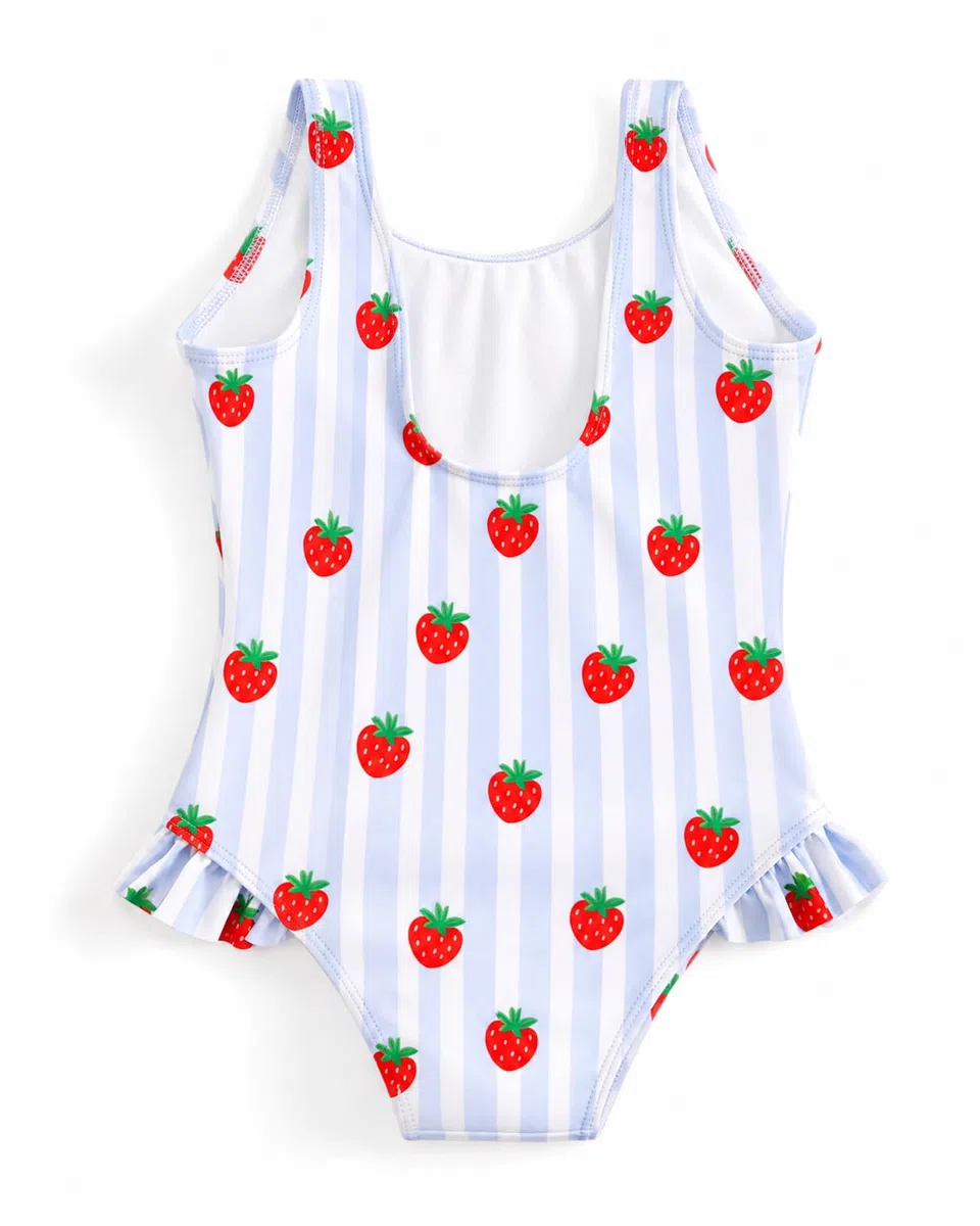 DivingBirds Costume Intero Bambina con Volant, Costume da Bagno Neonata e Bimba con Stampa Margherite, Costume Piscina Mare per Bambina 6 Mesi-4 Anni