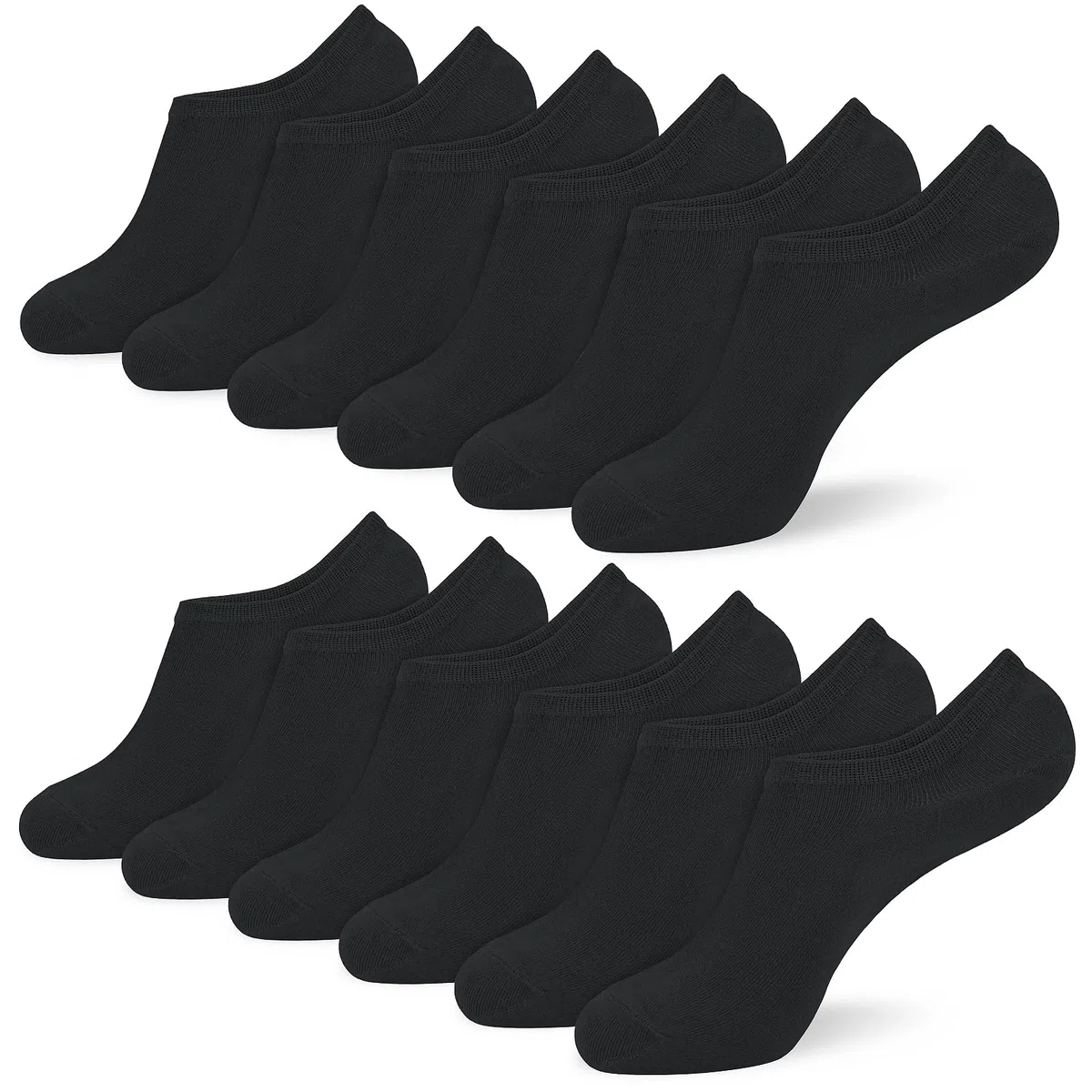 6 paia di calzini da ginnastica in bambù per donne e uomini, calzini alla caviglia, taglio basso, invisibili, antiscivolo, confezione multipla, casual, per sneaker, mocassini e scarpe da barca