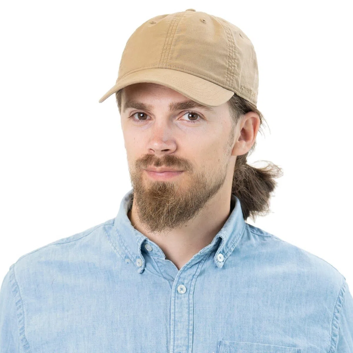 Stetson Ducor Sun Guard Fullcap Uomo - Cappellino da Baseball in Cotone bio (sostenuto) - Primavera/Estate - Protezione UV 40+ - Look-StoneWashed - Cappellino da Esterno
