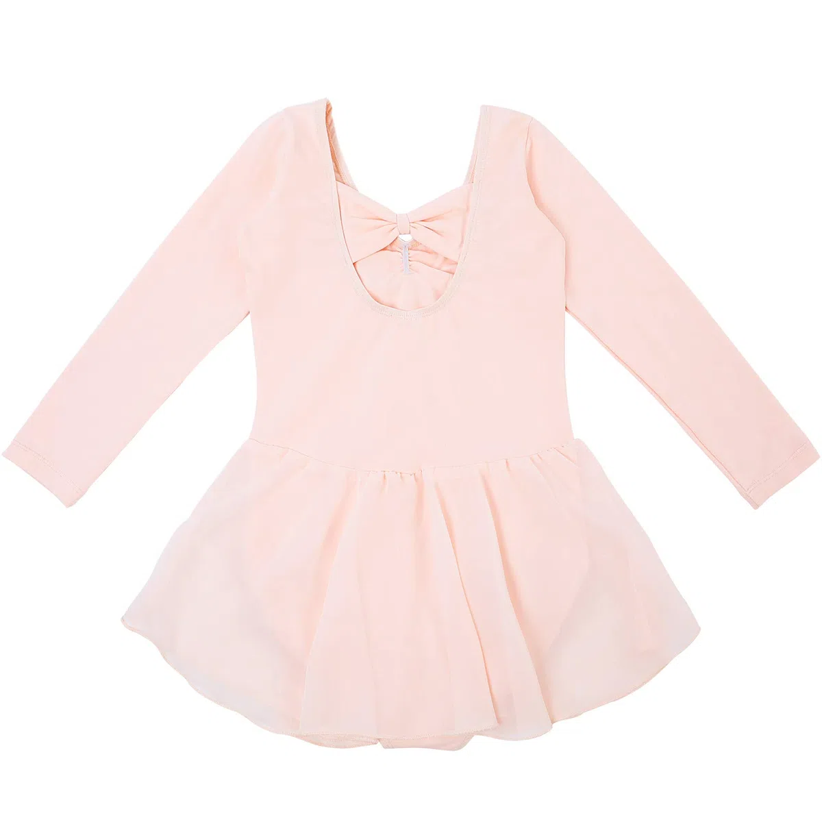 Bezioner Ragazza Balletto Leotard Vestito Danza Tutu Body Ginnastica Manica Lunga con Chiffon Gonna