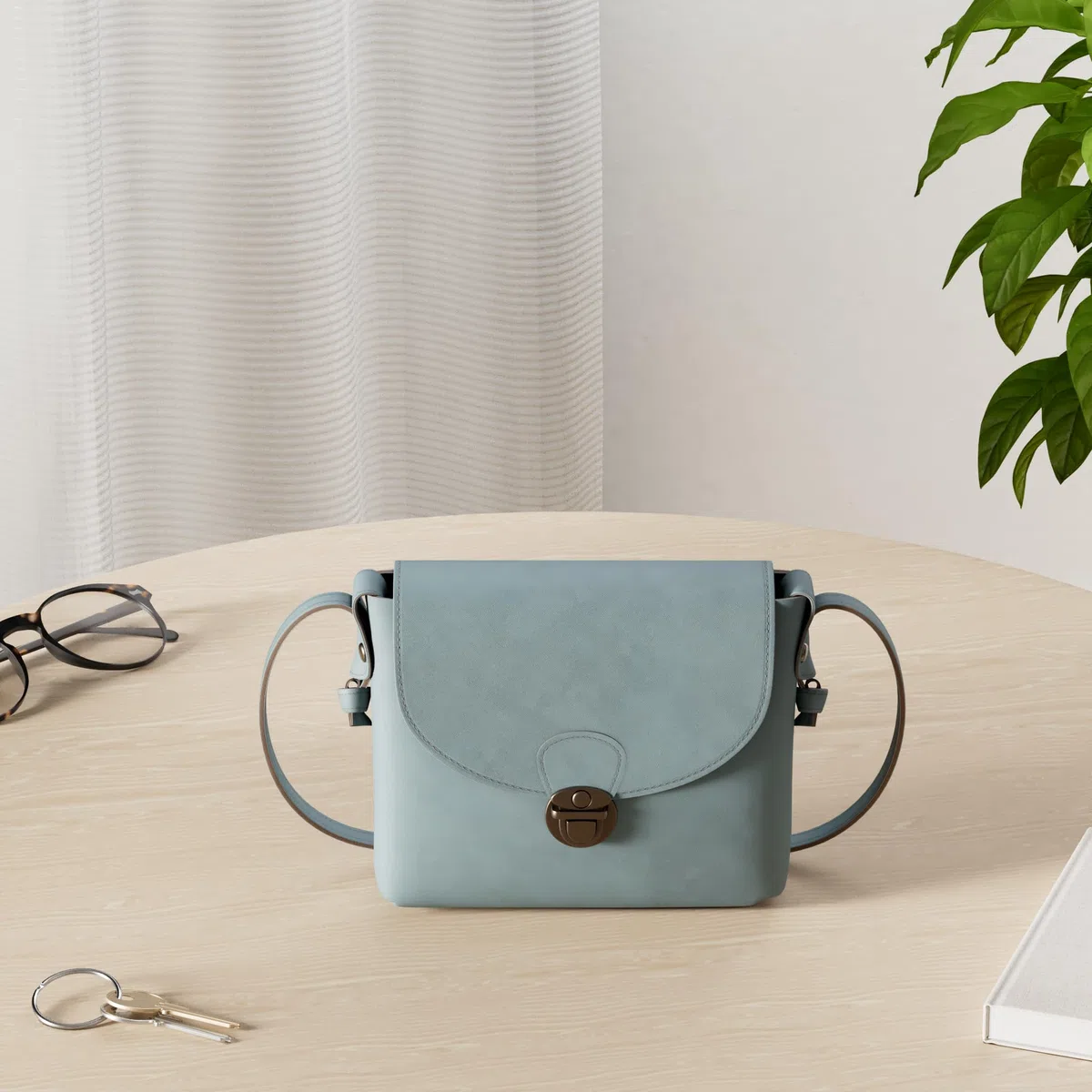 Borse a Tracolla Piccole con Chiusura Fibbia Mini Borsa in Pelle Sintetica Borsello Porta Cellulare Regalo Per Donna e Ragazza (Verde)
