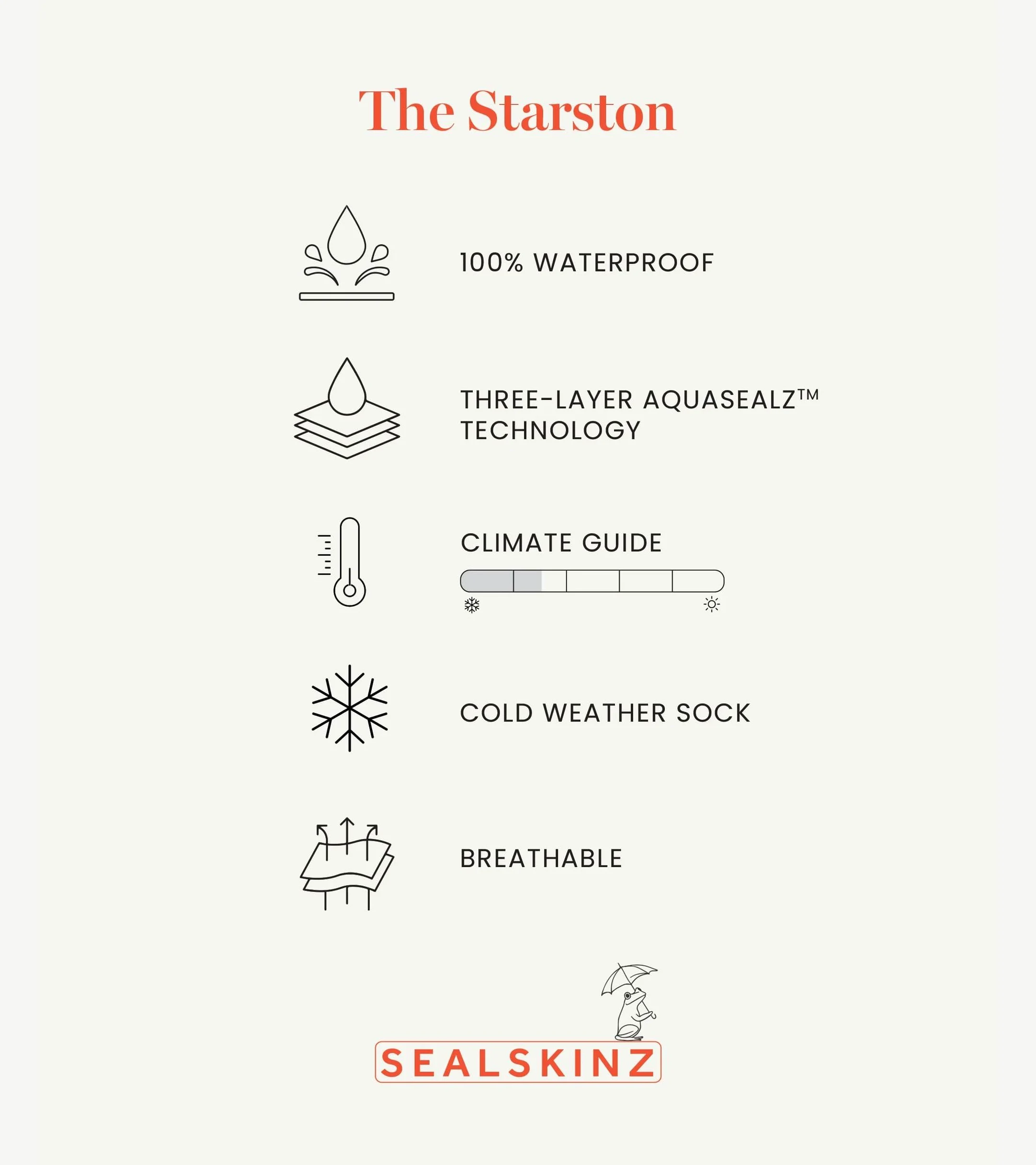 SEALSKINZ - Calzino impermeabile a freddo, lunghezza media