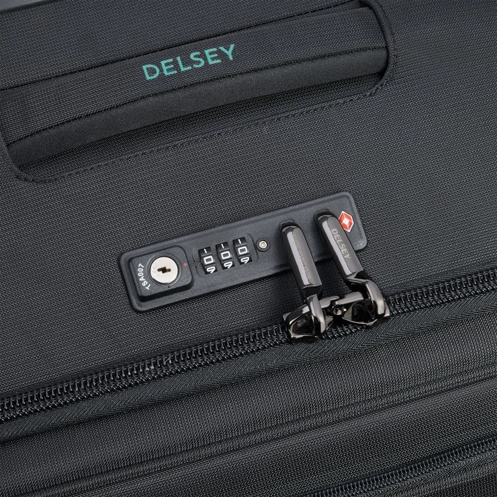 DELSEY PARIS - HELIUM DLX - Valigia Grande Estensibile Morbida - 77x49x33 cm - 115 L - L - Nero