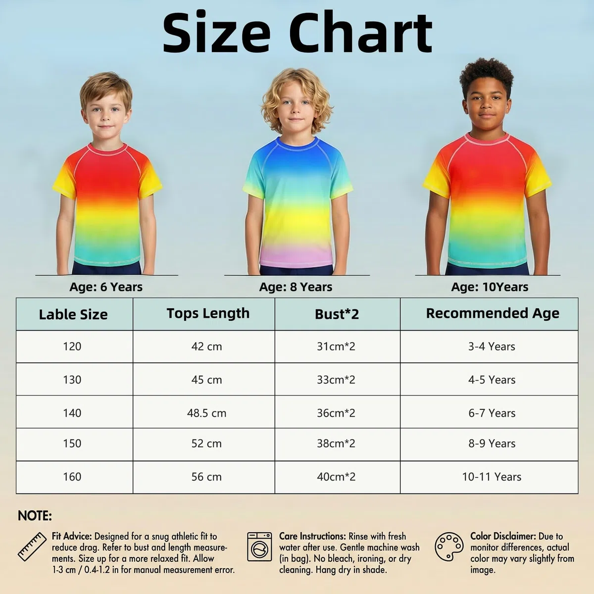 Maglietta Nuoto per Ragazzi, Protezione Solare Top da Spiaggia, 2 Pezzi, Manica Corta Asciugatura Rapida Rashguard T-Shirt per Sport Surf Beach Pool 3-11 Anni