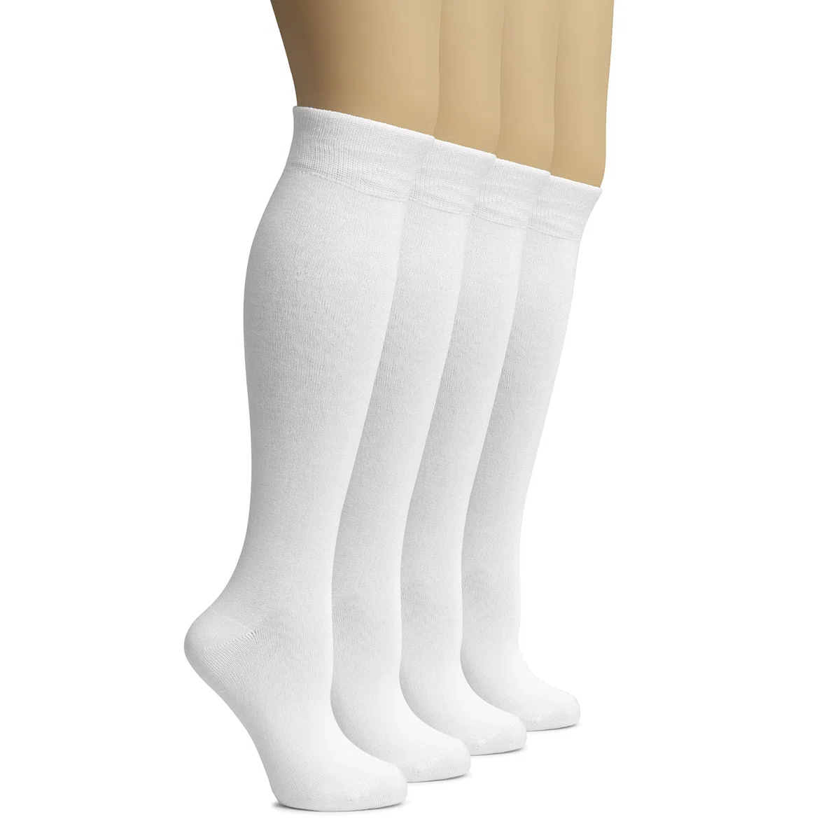 Hugh Ugoli Calzini Donna al Ginocchio in Bambù, 4 Paia, Calzini Lunghi Morbidi e Leggeri, Eleganti per Lavoro, Uniforme e Uso Quotidiano, Taglia 35-38/38-42