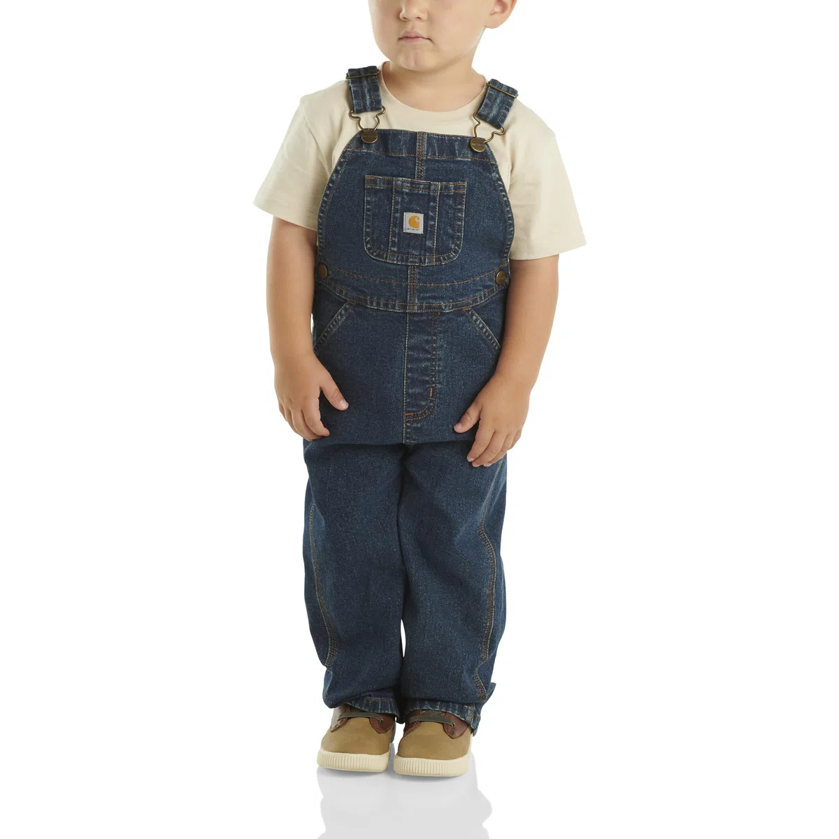 Carhartt Kid's CM8665 Washed Denim Bib Overall - Boys