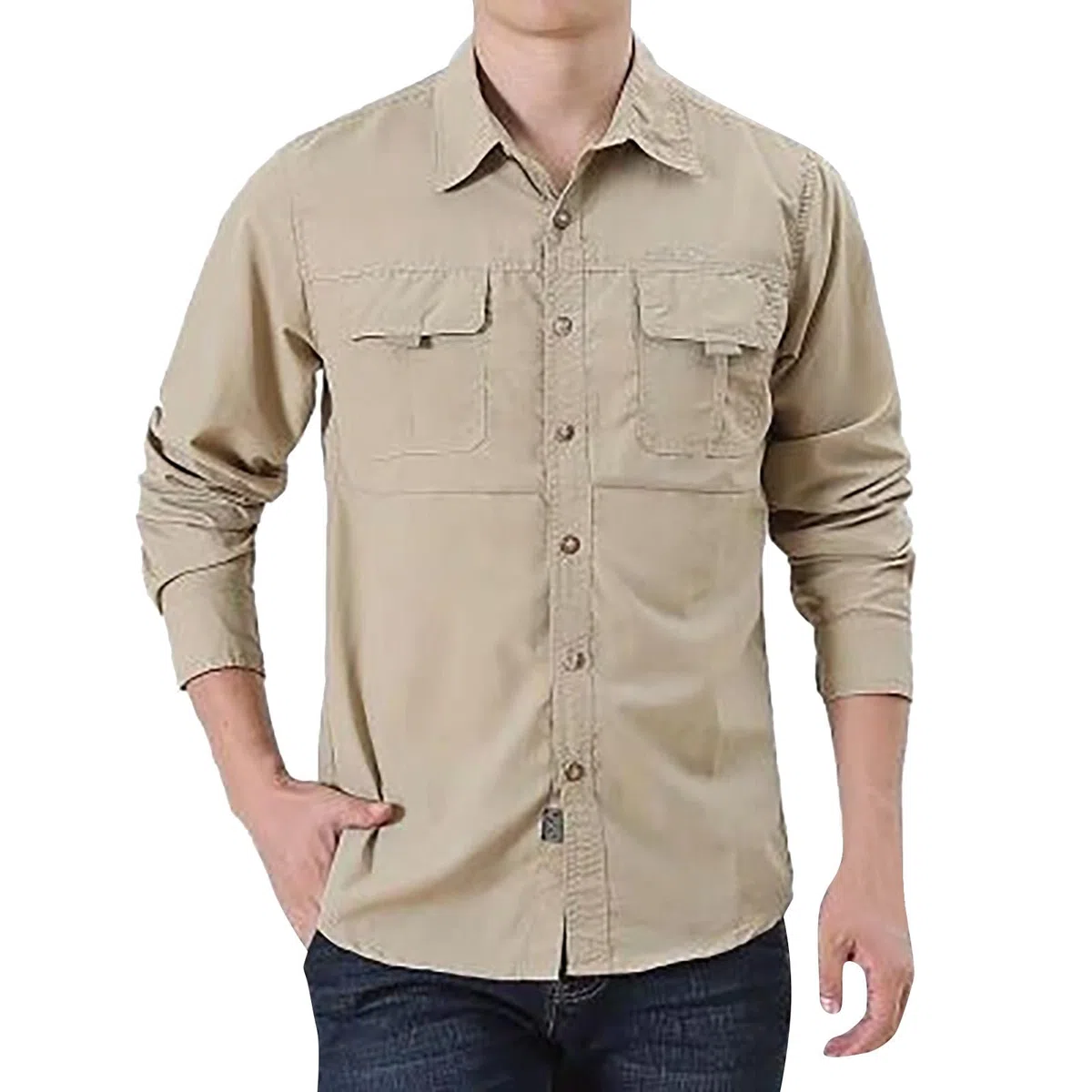 Camice Lavoro Uomo, Camicia Uomo Cotone Manica Lunga Button Down con Tasca Camicie da Lavoro Manica Lunga con Bottoni Shirts con Tasca vestibilità Classica Camicia Sportiva Abbigliamento Lavoro Uomo