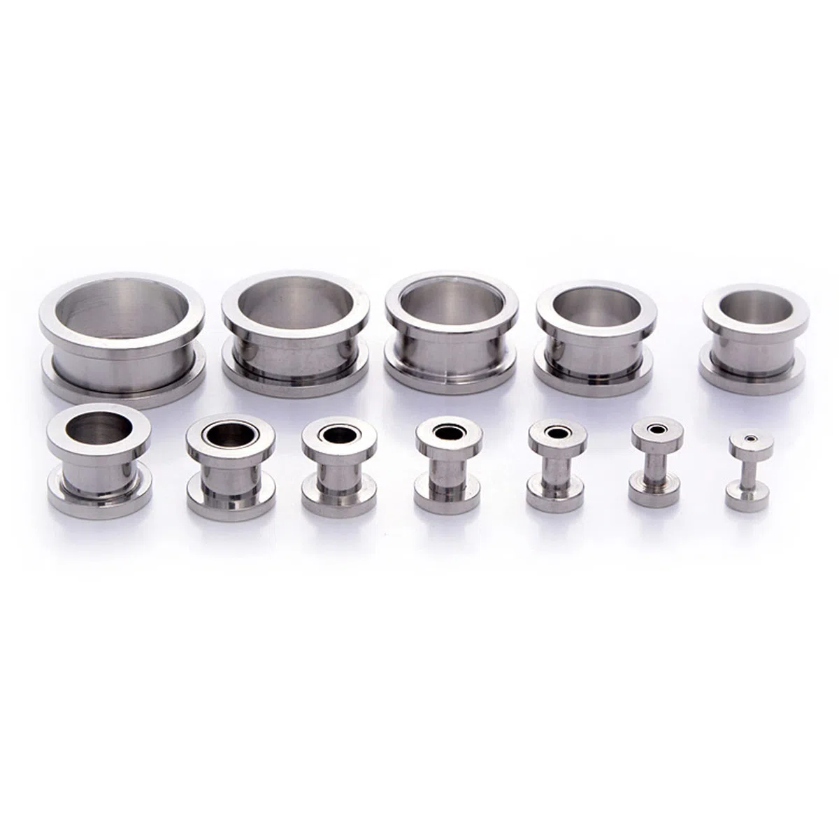 Aieci 2 Pezzo Dilatatore Acciaio Inossidabile Pircing Dilatatori Orecchini Ear Tunnel Plug Uomo Donna