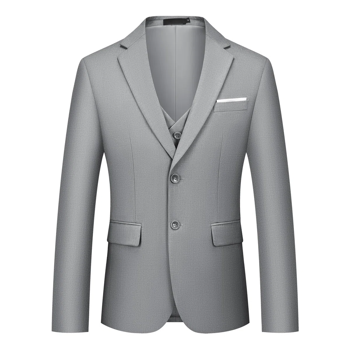 Abiti da Uomo Slim Fit 3 Pezzi Vestito per Uomo Business Formale Completo per Matrimonio con 2 Bottoni Blazer e Pantaloni