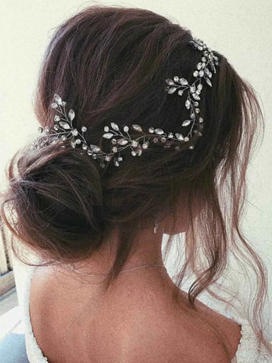 Accessori per capelli con fascia in cristallo per capelli da sposa con strass per capelli