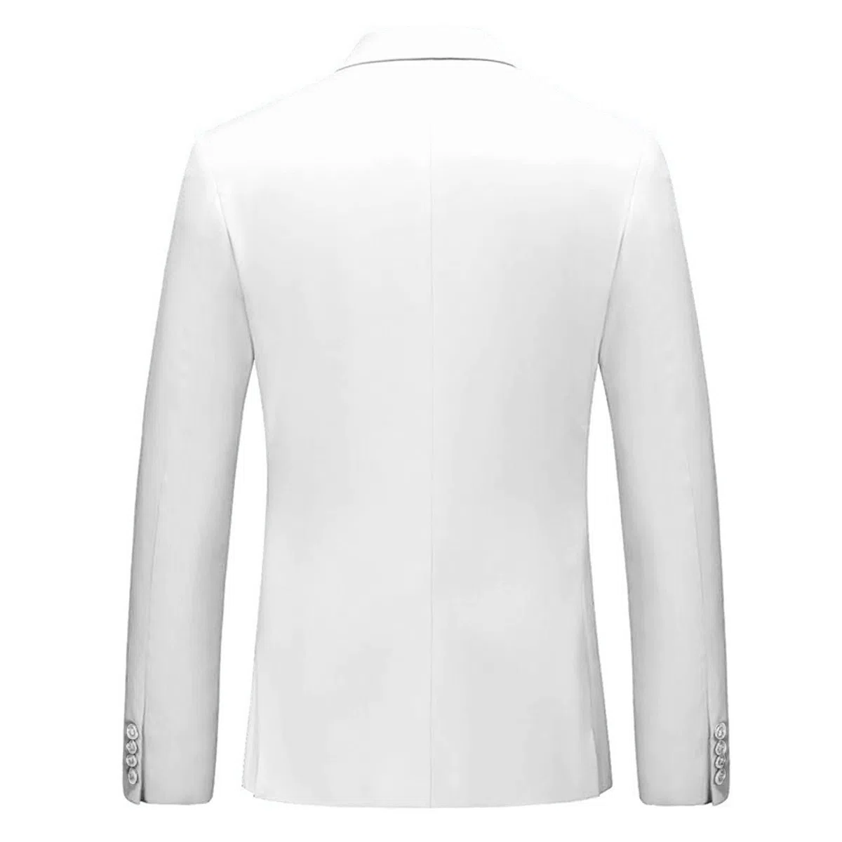 Set da uomo 3 pezzi slim fit doppio petto giacca tinta unita gilet pantaloni vintage abito da festa di nozze Blazer set