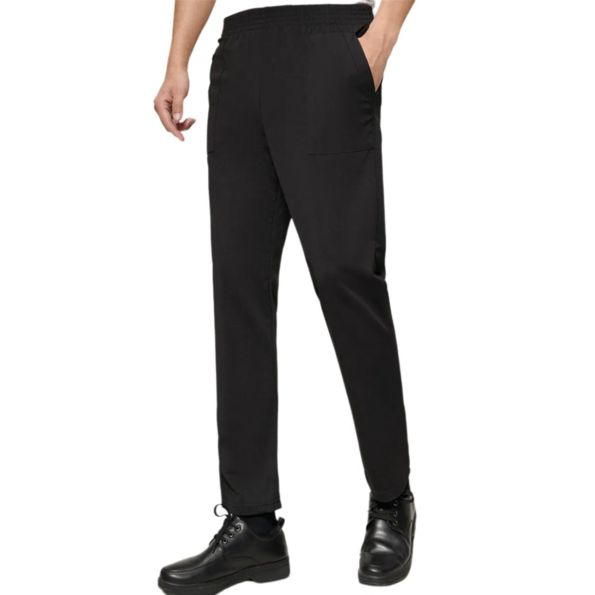 Pantaloni da Cuoco con Tasche,Pantaloni da Cuoco Neri,Pantaloni da Cuoco Neri da Uomo,Pantaloni da Cuoco Elasticizzati,Pantaloni da Cuoco per Uomo E Donna,Pantaloni da Cuoco