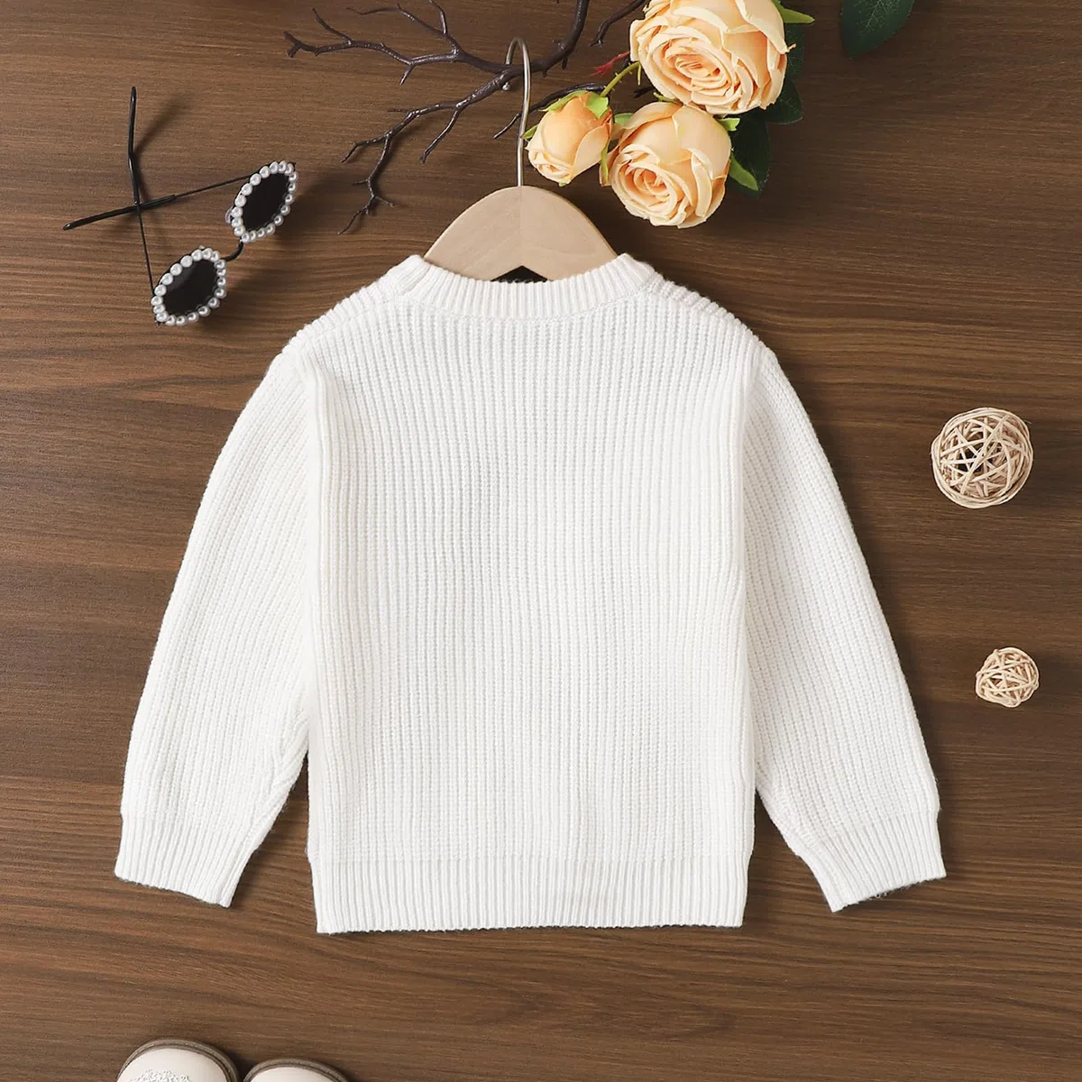 Toddler Baby Girls Maglione Invernale a Maglia Sorella Abbinata Ponticello Chunky Pullover Manica Lunga Maglieria Top per Bambini