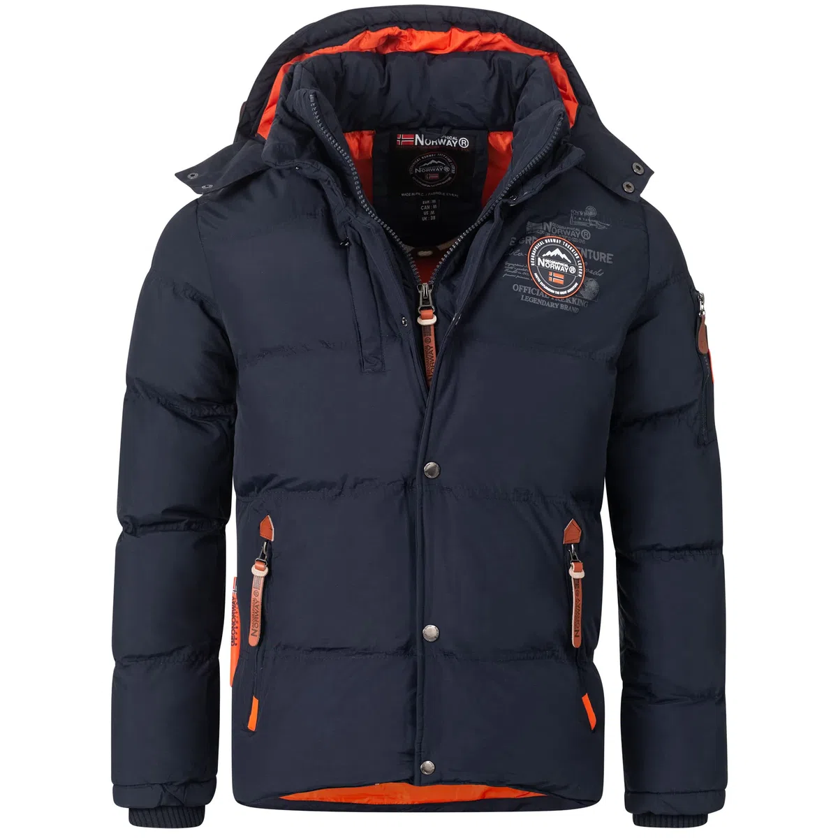 Geographical Norway Uomo Giacca Trapuntata Giacca Invernale - Foderato Caldo Giacca a Vento - Sci All'Aperto Giacca da Snowboard per Il Inverno/Autunno IN Bundle Con UD Beanie