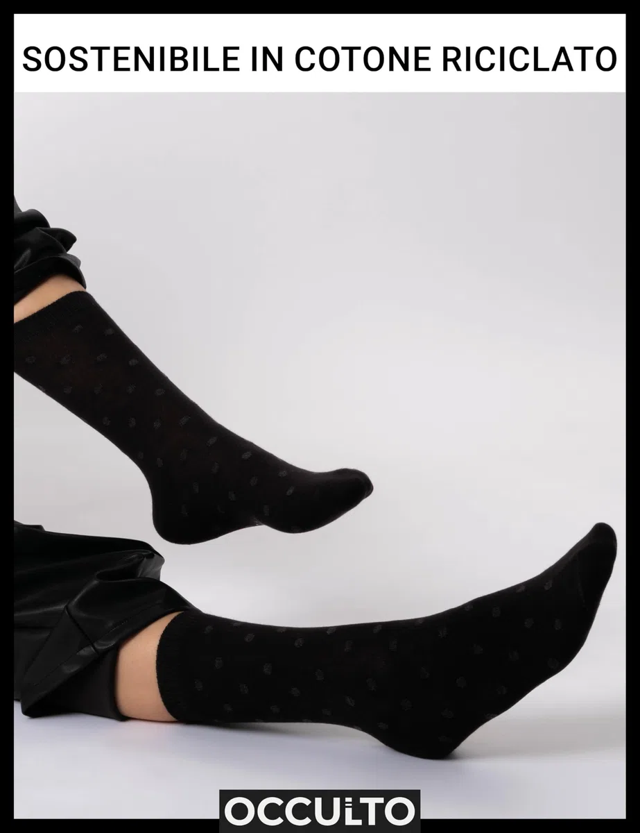 Occulto CALZE DONNA strisce e punteggiate in COTONE (10 PAIA), CALZINI DONNA COTONE in DIVERSI COLORI