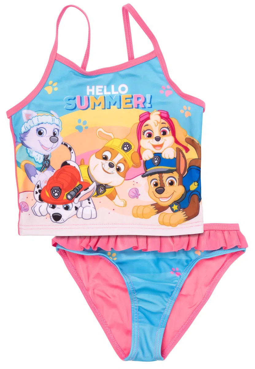 Paw Patrol Tankini Costume da bagno con volant per ragazze – Hello Summer due pezzi costume da bagno per bambini