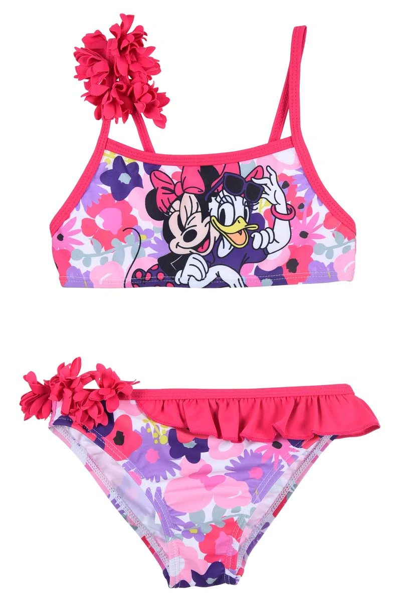 Disney Minnie Mouse e Daisy Bikini per Bambine, Costume da Bagno Estivo Due Pezzi per Bambina, Taglia 6 Anni | Rosa