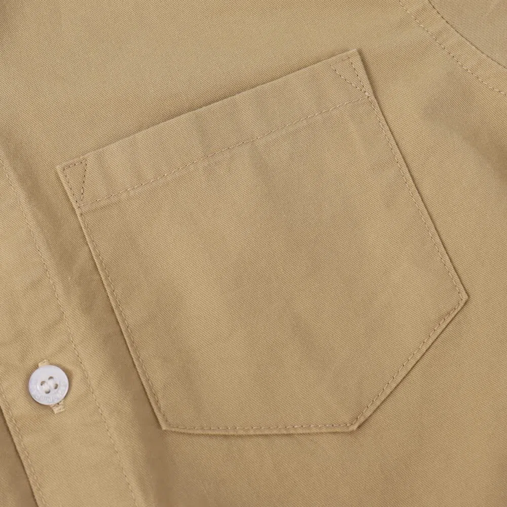 Spring&Gege Ragazzi Camicia a Manica Lunga in Twill di Cotone con Bottoni per Bambini (5-14 Anni)