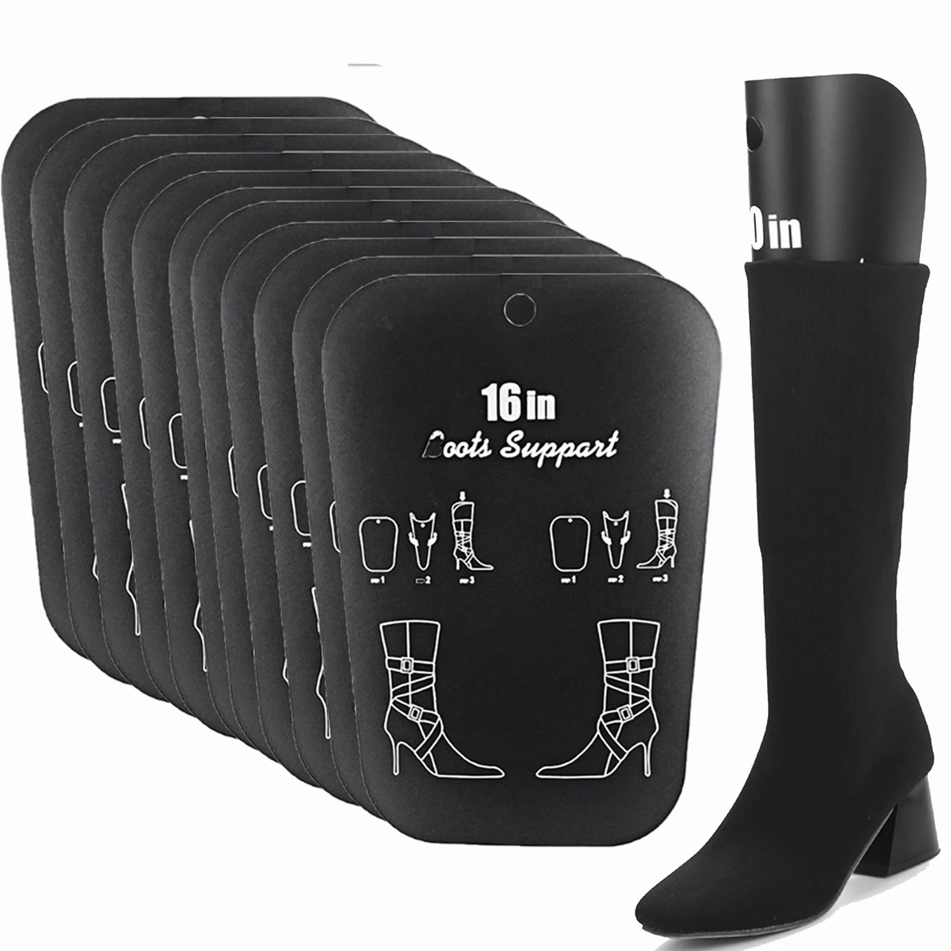 12 Pezzi Stivali Supporti Inserti di Forma Alto, Stivali Supporti per Donne e Uomini, Boot Shaper Form Inserti, Supporto per stivali alti, inserti Riutilizzabili per Stivali